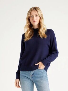 Quince 100% Organic Cotton Mock Neck Sweater